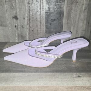 Zara Lavender Heels with Sparkling Strap